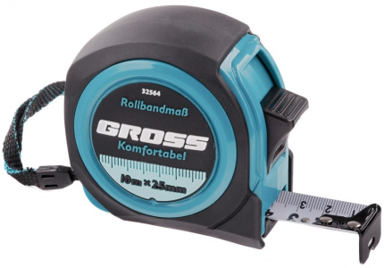 Рулетка 10м "GROSS" 25мм 32564