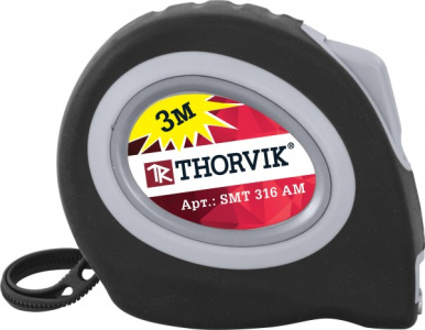 Рулетка 3м "THORVIK" автостоп 16мм SMT316AM