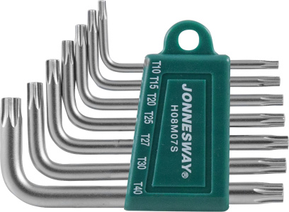 Набор ключей "J.W." torx H08M07S T10-T40