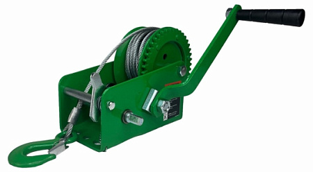 Лебедка ручная барабанная "HITCH" HW900 900 кг, лента 10 м