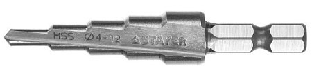 Сверло ступенчатое "Stayer" 4-12мм 29660-4-12-5 Сверло ступенчатое "Stayer" 4-12мм 29660-4-12-5